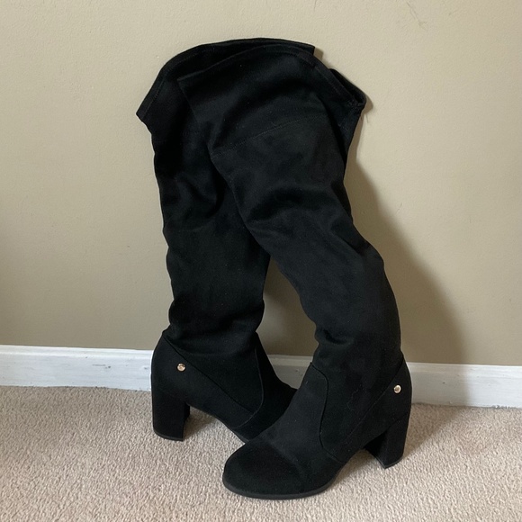 Liz Claiborne micro-suede over the knee boots - size 7-7.5 - Picture 1 of 4